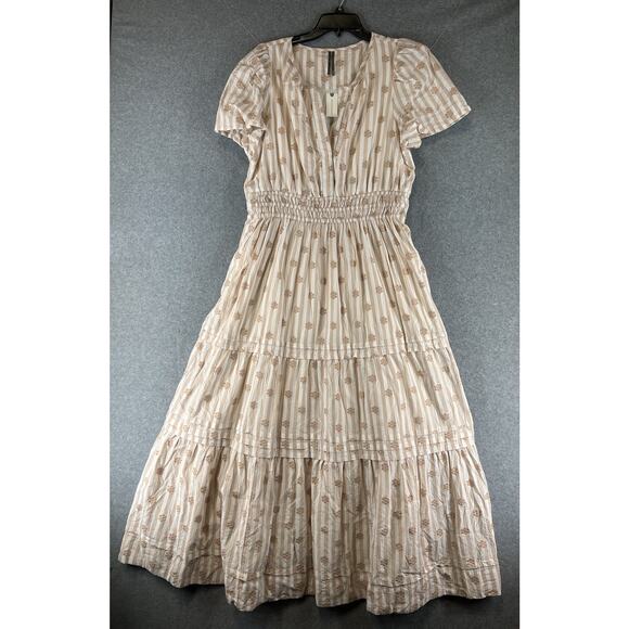 Anthropologie The Somerset Embroidered Floral Maxi Dress Size X-Large NWT - Picture 2 of 11